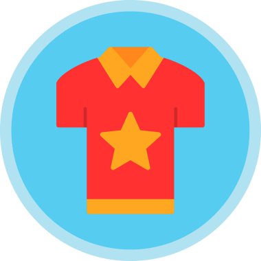 T-Shirt simgesi, basit vektör çizim 