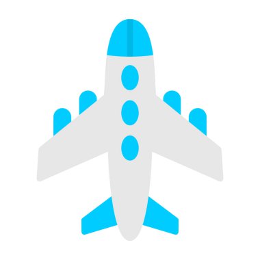 uçak ikonu vektör illüstrasyonu 