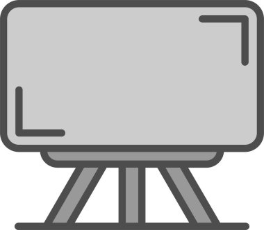 Televizyon. Web simgesi basit illüstrasyon