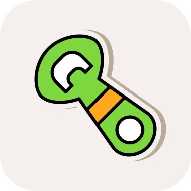 Şişe açıcı simgesinin vektör illüstrasyonu