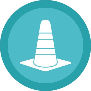 Basit düz üçgen koni düz vektör simgesi tasarımı