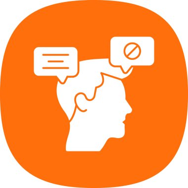 Düşünüyorum. Web simgesi basit illüstrasyon