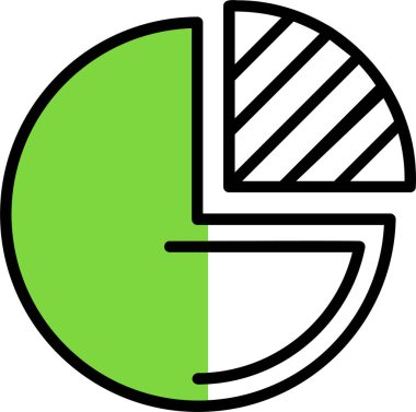 Pasta grafiği simgesinin vektör çizimi 