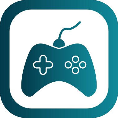 Oyun kontrolörü. Web simgesi basit illüstrasyon