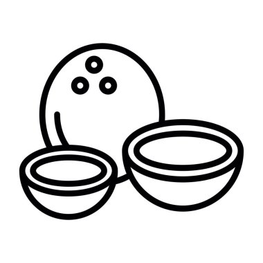 Hindistan cevizi. Web basit illüstrasyonu