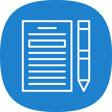 Kağıt ve kalem. Web simgesi basit illüstrasyon