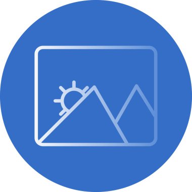 Modern dağ simgesinin vektör illüstrasyonu