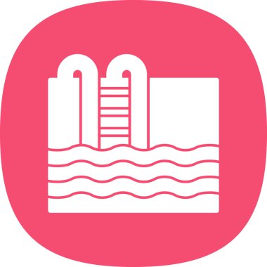 Havuzu web simgesi, vektör çizim 