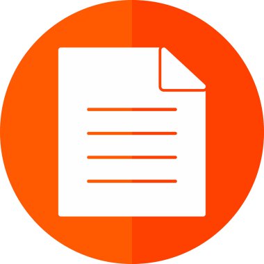 Belge. Web simgesi basit illüstrasyon 