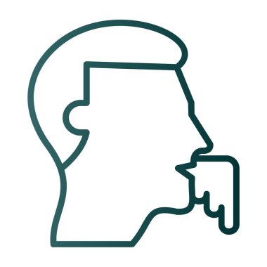 İnsan kafası vektör çizim dizaynlı konuşma balonu