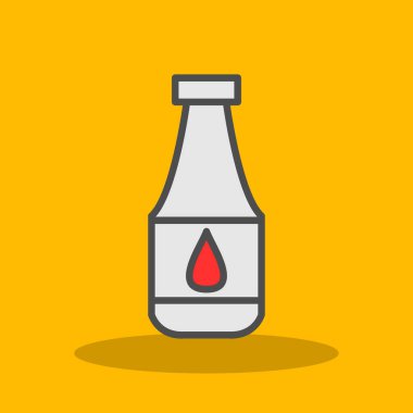 Şişe simgesinin vektör illüstrasyonu 