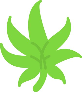 esrar yaprağı simgesi, vektör illüstrasyonu