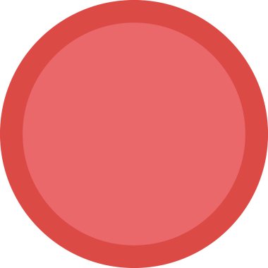 Yuvarlak kırmızı daire simgesinin vektör çizimi