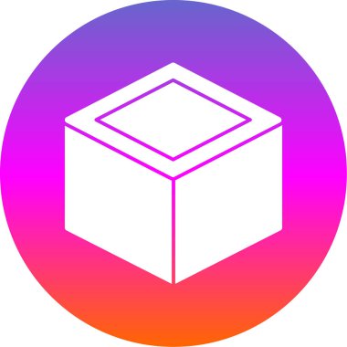 Küp simgesi, vektör illüstrasyon tasarımı