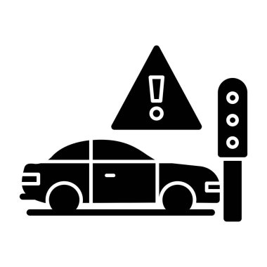 Araba kazası simgesi vektör simgesi kolayca değiştirilebilir ya da düzenlenebilir