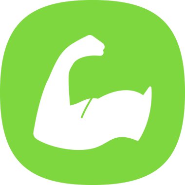 güçlü adam kol simgesi, vektör illüstrasyonu