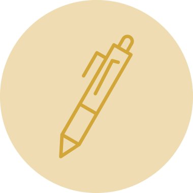 Dolma kalem simgesi, vektör illüstrasyonu basit tasarım