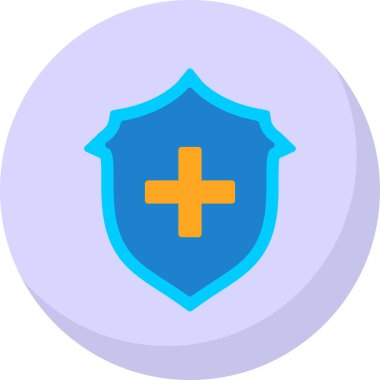 Kalkan. Web simgesi basit illüstrasyon