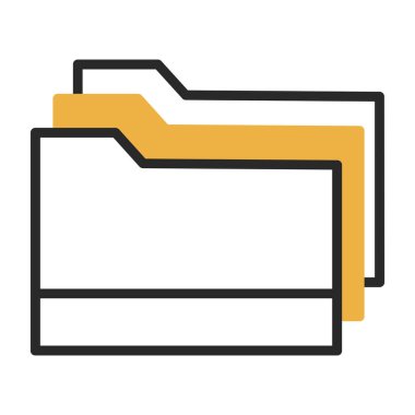 klasör web simgesi, vektör çizim