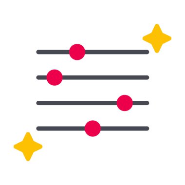Yılbaşı ışıkları dekorasyon simgesi ana hatlarıyla