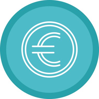 Trendi Biçimli Euro Simgesi İzole Arkaplan