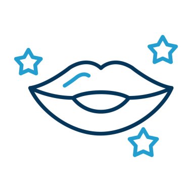 Dudaklar. Web simgesi basit illüstrasyon 