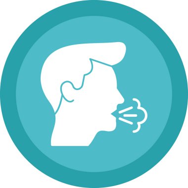 dumanlı adam yuvarlanmış vektör simgesi