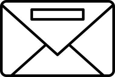 ileti posta zarfı simgesi ana hat biçiminde