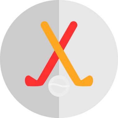 Buz hokeyi düz vektör simgesi