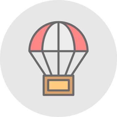 paraşüt ağ simgesi, vektör illüstrasyonu