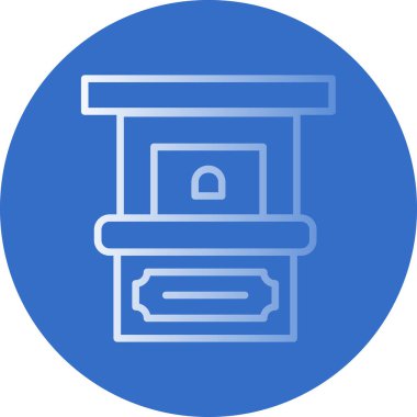 Bilet Ofisi simgesi vektör illüstrasyonu