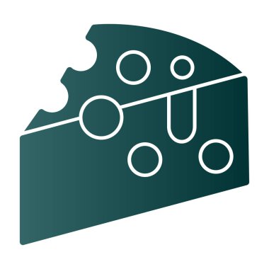 Peynir simgesi, vektör illüstrasyonu basit tasarım