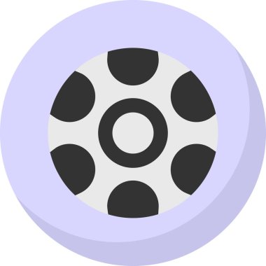 düz futbol topu simgesi, vektör illüstrasyonu