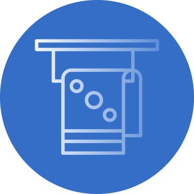 Havlu simgesi, vektör illüstrasyonu basit tasarım