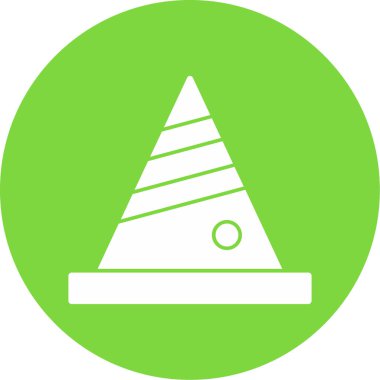 Basit düz üçgen koni vektör simgesi 