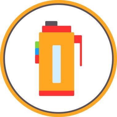 Su şişesi simgesi, vektör illüstrasyonu basit tasarım