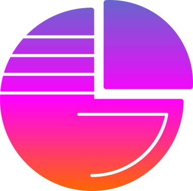 Pasta grafiği simgesinin vektör çizimi 