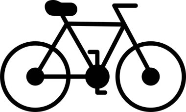 Bisiklet yassı simgesinin vektör illüstrasyonu