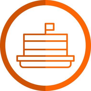 Kek. Web simgesi basit illüstrasyon