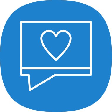 vektör illüstrasyonunda baloncuk sohbeti kalp simgesi