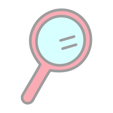 ayna simgesi, ağ basit illüstrasyon