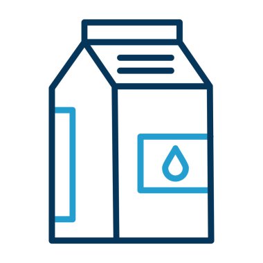 süt paketi simgesinin vektör illüstrasyonu 