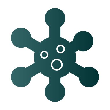 covid 19 parçacık, satır biçimi simgesi tasarımı