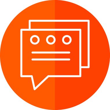 düz konuşma baloncukları simgesi, vektör illüstrasyonu