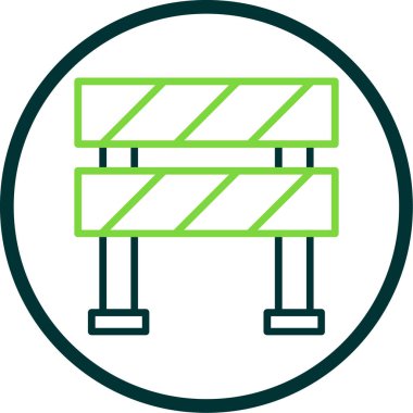 bariyer simgesi basit illüstrasyon