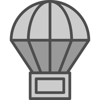 paraşüt ağ simgesi, vektör illüstrasyonu