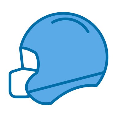 Futbol kask simge vektör çizim