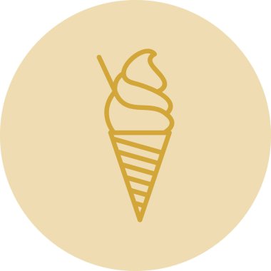 dondurma simgesi, vektör illüstrasyonu 