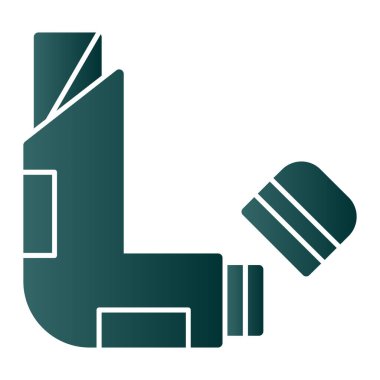 Boru simgesi. vektör illüstrasyonu