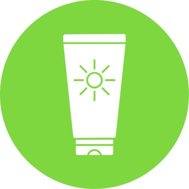 Güneş kremi simge vektör çizim